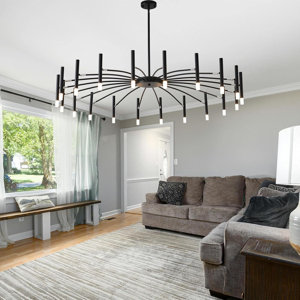 Jasaad 18 - Light Dimmable LED Sputnik Modern Linear Chandelier