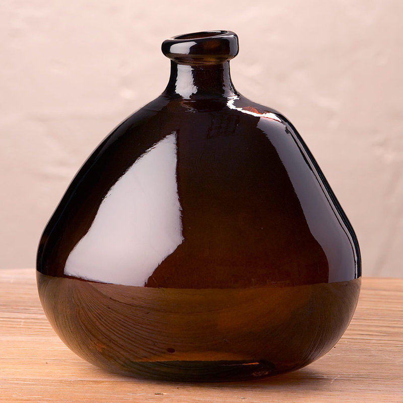 Vase en verre Byxbee, Chocolat, H 12,99 po x l 12,99 po x P 12,99 po