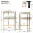25" Upholstered Gold Chenille Arm Counter Stool-1512341800
