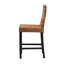 Tabouret de bar moderne de style bohémien avec bois d'acajou et motif géométrique de ruppie maritime