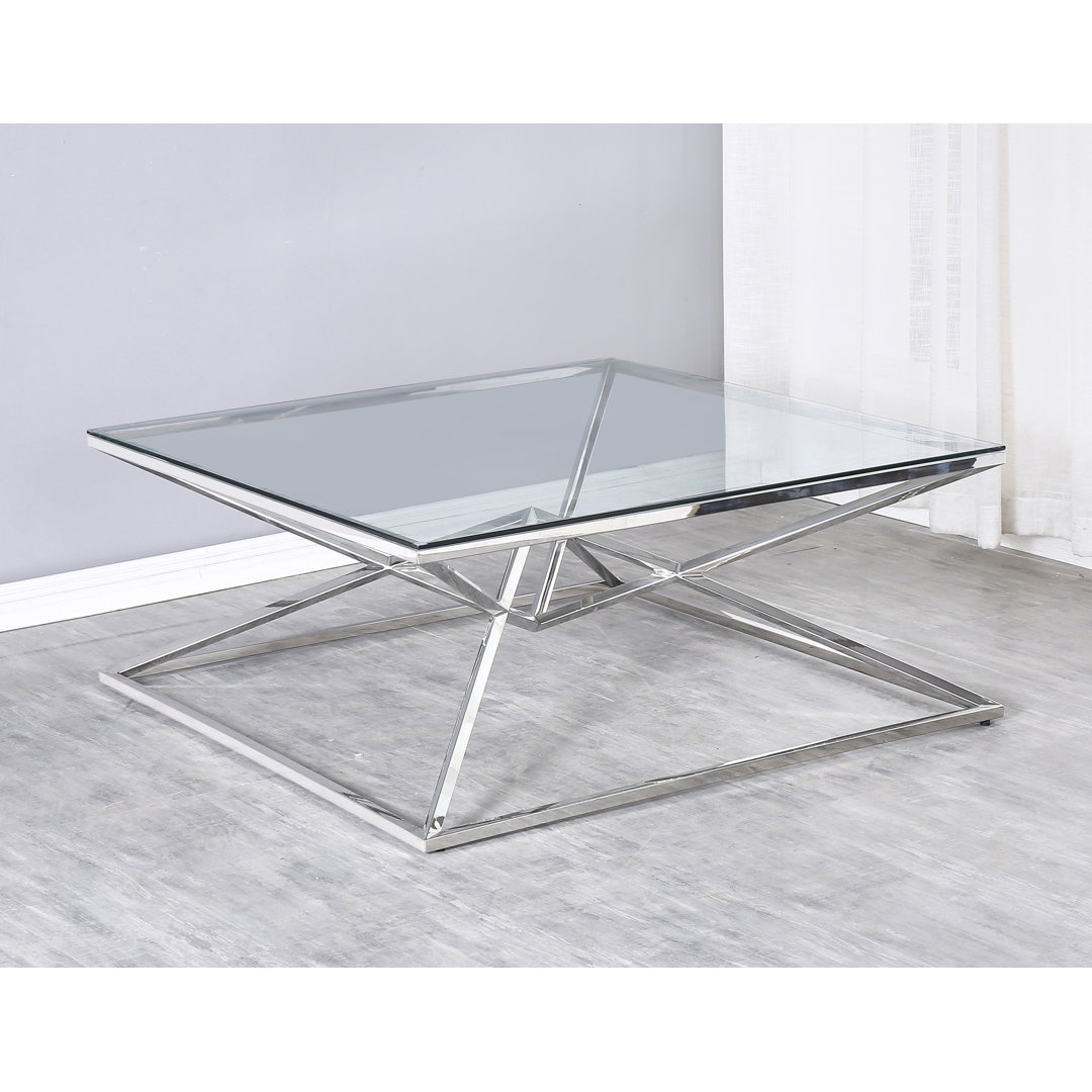 Connall Abstract Square Coffee Table Everly Quinn Table Base 