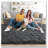Noahas Large Fluffy Dark Grey 6X9 Area Rugs For Living Room Bedroom, Thick Shag Throw Rug, Big Soft Non-Slip Bedside Plush Dorm Nursery Kids Carpet Home Decor-397254728-397255600
