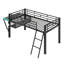 Lit mezzanine avec bureau Gaming, DEL