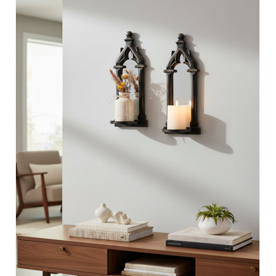 2 Piece Wood Wall Wall Sconce Set