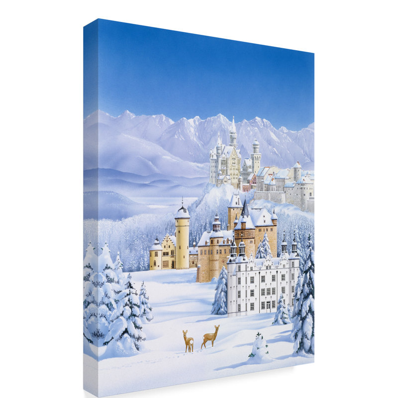 German Castles in Winter Landscape Canvas Art, 19" x 14"