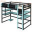 Lit mezzanine simple en bois peu encombrant avec rangement multifonctionnel et caractéristiques techniques pour les jeux modernes