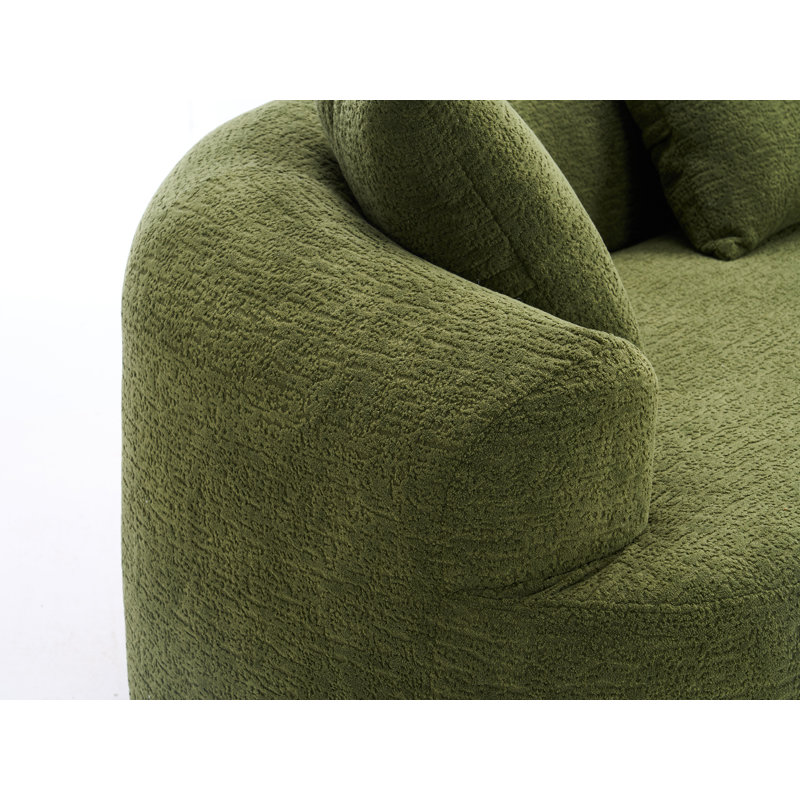 Canapé modulaire en chenille 2 pièces - Sans assemblage requis, Chenille verte