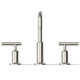Purist® Widespread Faucet with Drain Assembly Low Lever Handles and Low Gooseneck Spout