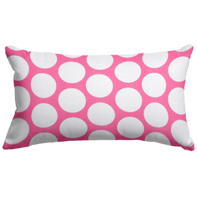 Polka Dot Reg Large Rectangular Cotton Throw Pillow