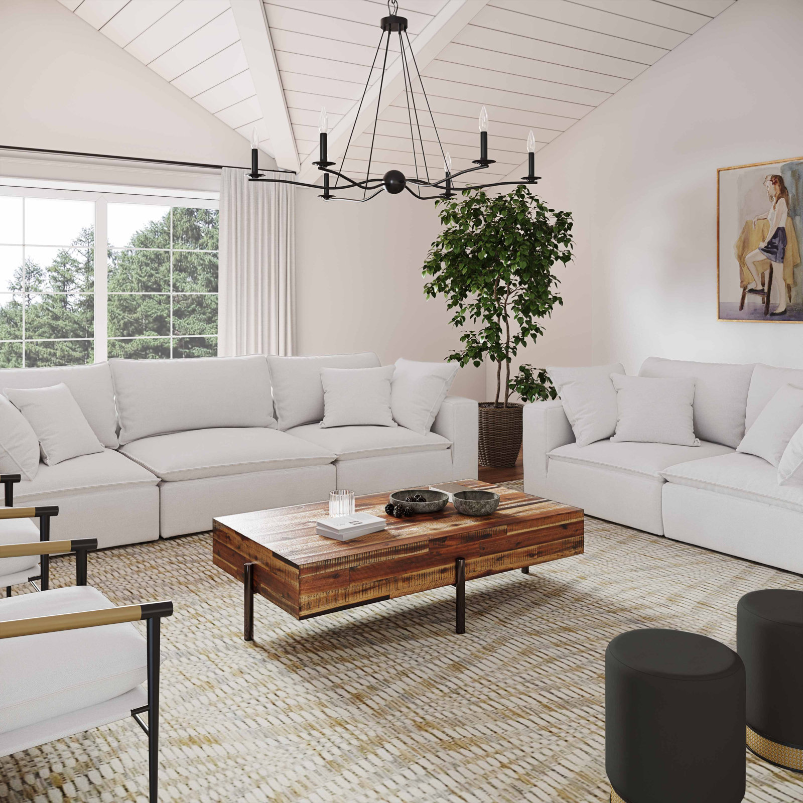 Ellaria 120" Modular Sofa, Peyton Pearl