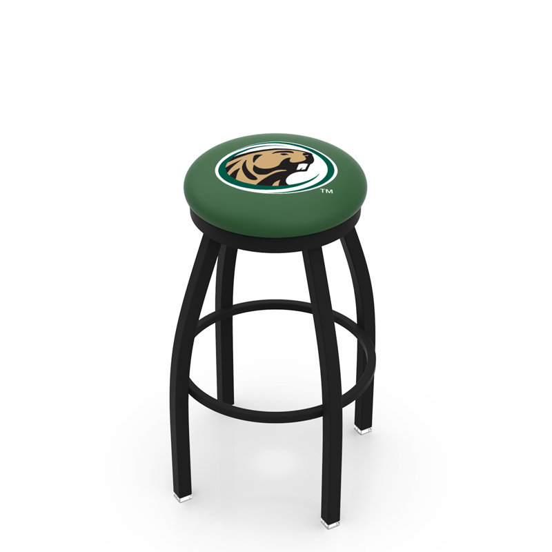 NCAA Swivel 25" Counter Stool, Black Wrinkle, Bemidji State