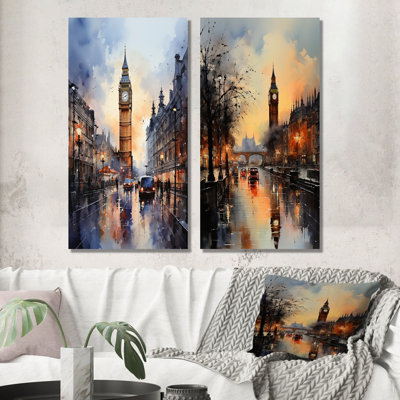 " England City Skylineengland Landscape II " 2 - Pieces