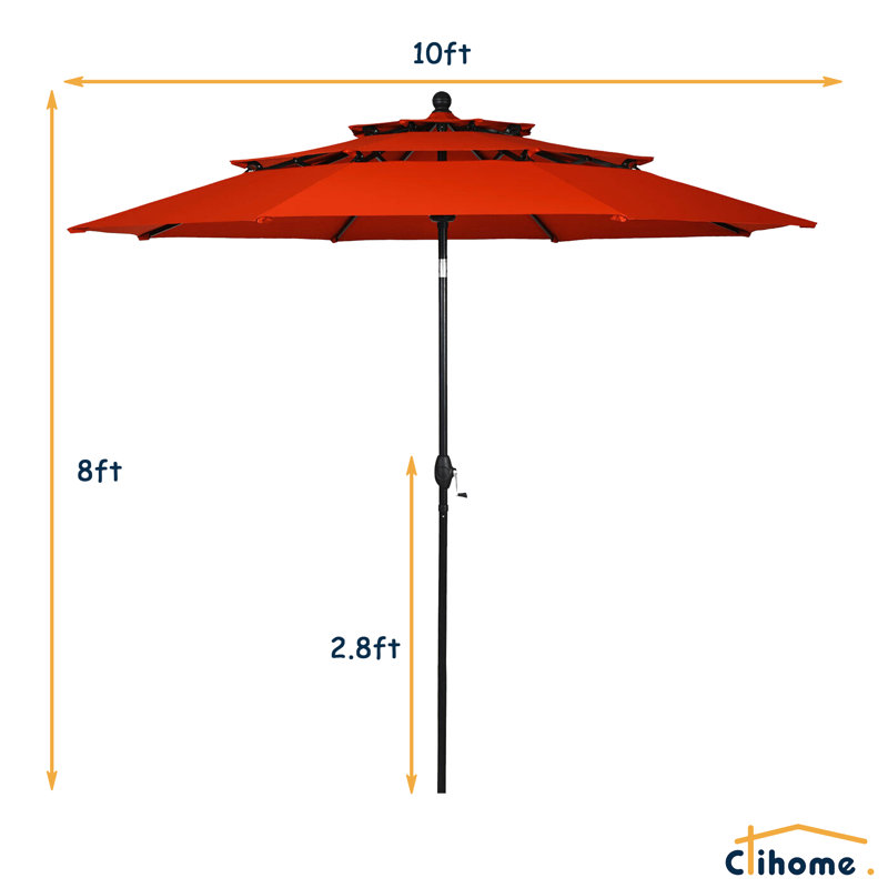 Parasol de marché 10 pi, Orange