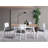 Modern Extendable Dining Table & Chairs Set (4 Pieces), White & Natural Beech Wood, Table: 50.0 x 29.5 x 27.6 inches (Open: 61.4 inches Wide) | Scandinavian Design, Perfect for Family Gatherings & Stylish Dining-1411910646