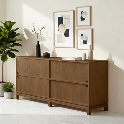 Large-capacity storage solid wood sideboard