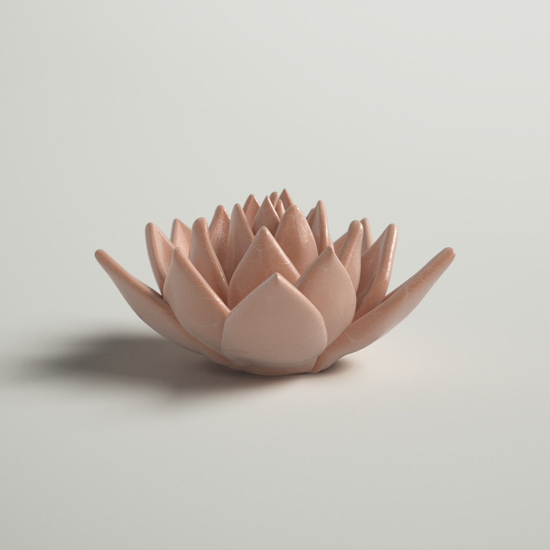 Plante grasse rose en céramique Kallas