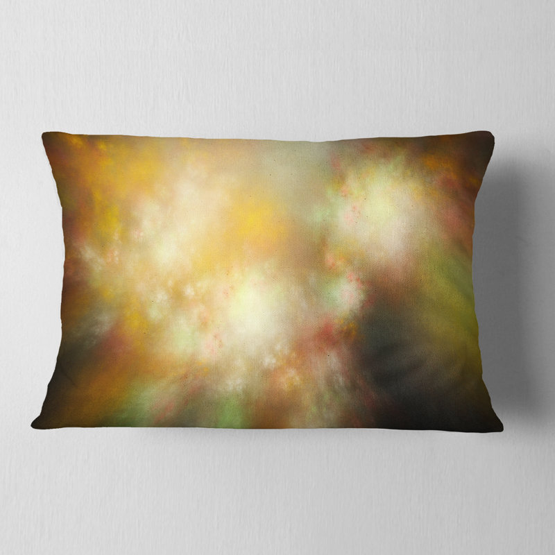 Coussin lombaire en ciel parfait starry Abstract, Jaune / vert