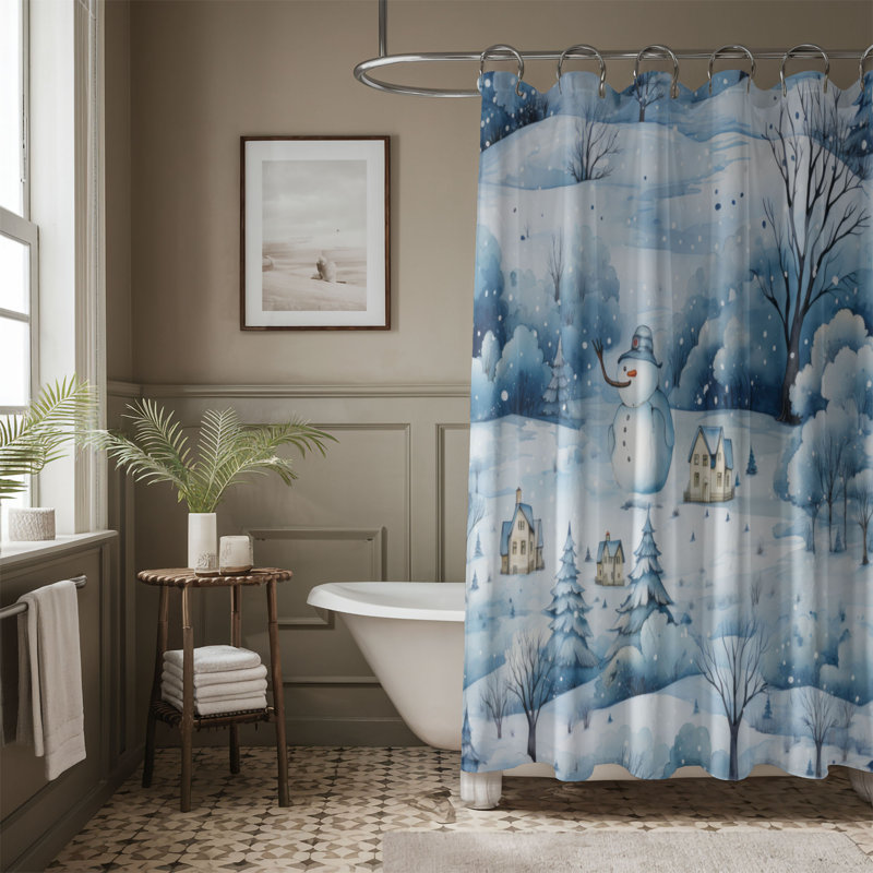 Rideau de douche Icy Wonderland - Premium, H 74 po x l 71 po