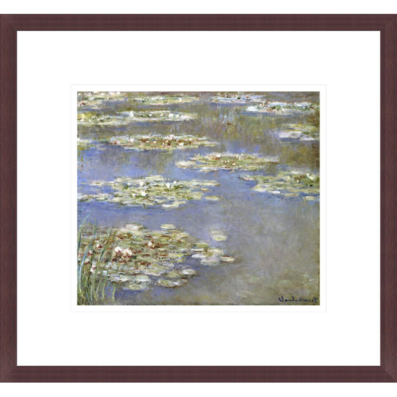 «Nympheas» par Claude Monet, impression giclée sur cadre, H 13,75 po x l 14,82 po