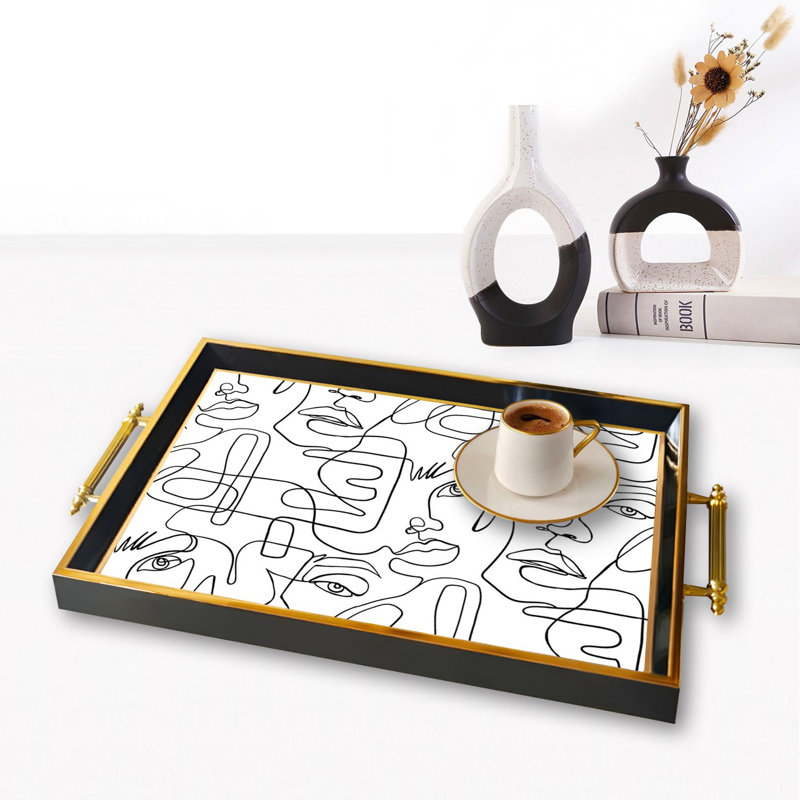 Elegant Glass Tray, 19.7 x 11.4 x 1.4 inches | 100% Durable Glass Construction | Easy to Clean with Damp Cloth | Ideal for Serving, Decorative Display, and Organizing | Stylish Addition to Home Décor