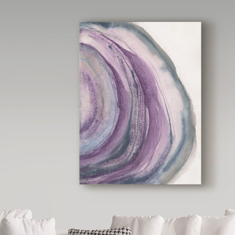« aquarelle geode ii », reproduction de peinture à l’acrylique sur toile tendue, H 19 po x l 14 po x P 2 po