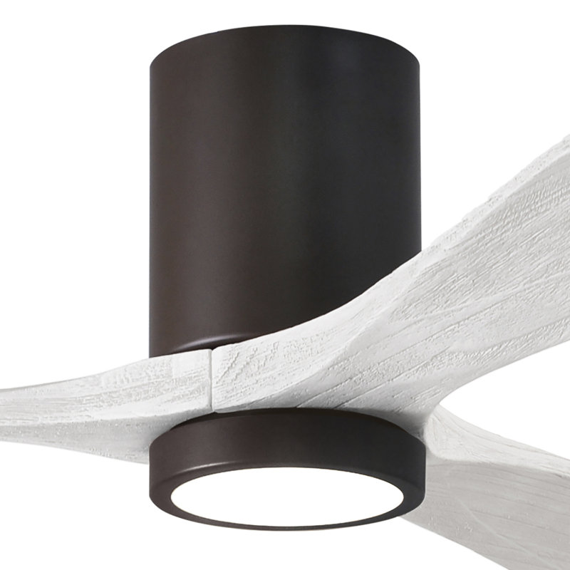 Irene LED Ceiling Fan, Textured Bronze, Matte White, 42"