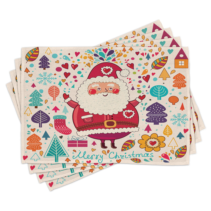 Ensemble de 8 tapis de Noël East Urban Home