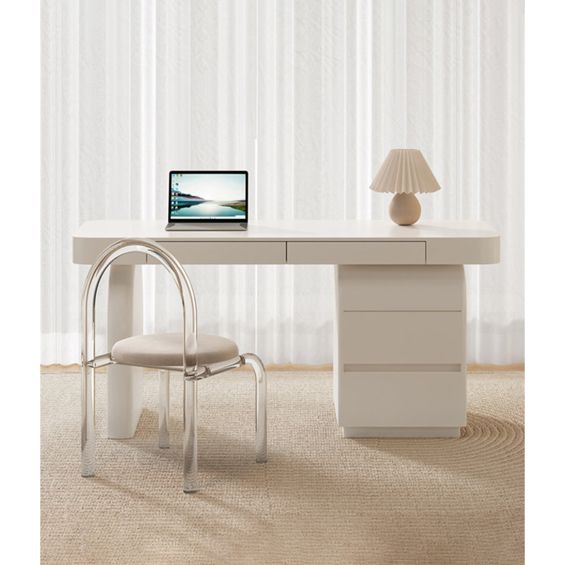 Bureau en bois massif clair et luxueux, H 29,53 po x l 47,24 po x P 23,62 po