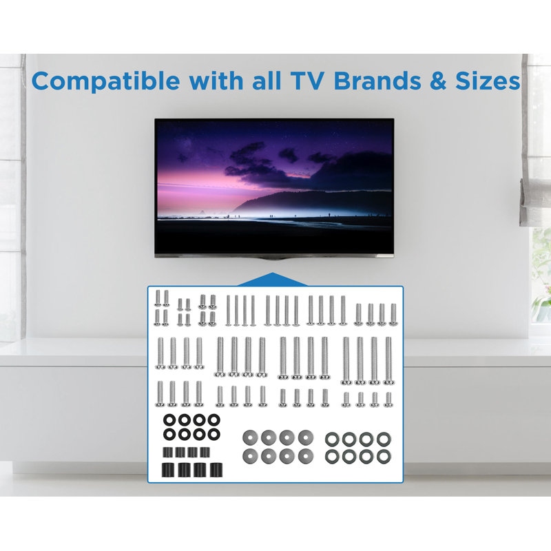 Universal VESA Wall Mount Hardware Kit with Steel Screws and Spacers