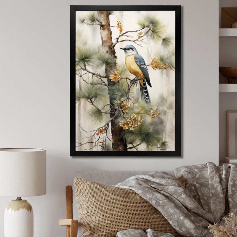 Forêt, gardiens du minimalisme III - décoration murale forêt, H 44 po x l 34 po x P 1,5 po, Cadre simple noir