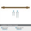 Poignée d'armoire bronze champagne 7 à 9 pouces (192 mm) Winsome-50304577-108892000
