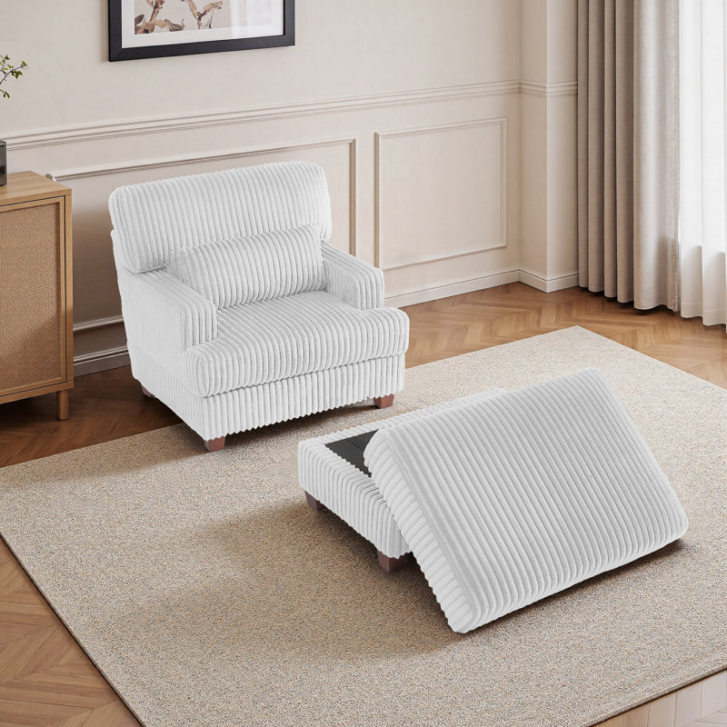 Ermia 92Cm Wide Armchair, Grey Faux Fur