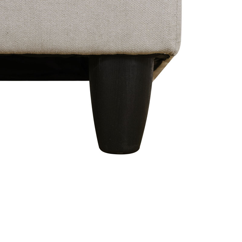 Tatman Upholstered L-Shaped Sectional, Left Hand Facing, Gray White Flannelette