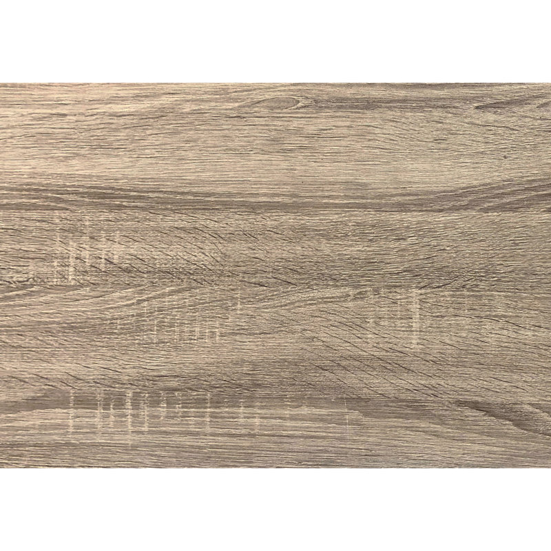 Table moderne avec 3 tablettes de rangement en taupe