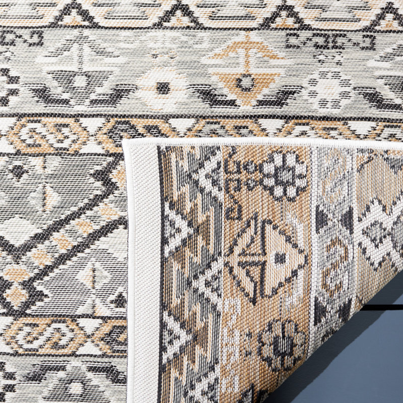Tapis intérieur / extérieur Karenann Sunrise Performance Southwestern, Rectangle 5 pi 3 po x 7 pi 7 po