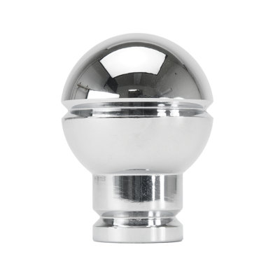 Poignée pleine ronde en aluminium au fini chromé