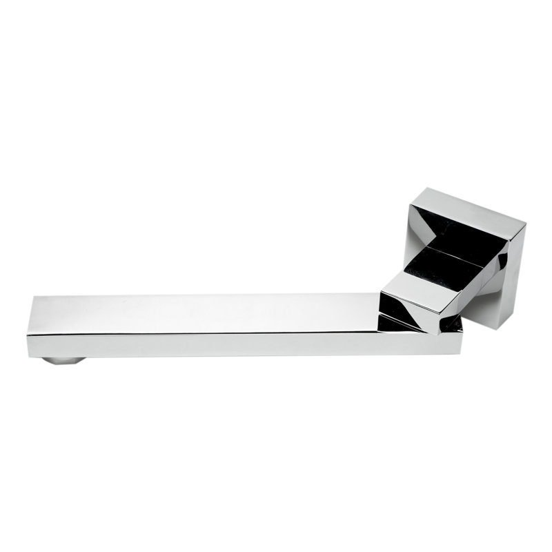 Garniture de bec de baignoire murale, Chrome poli