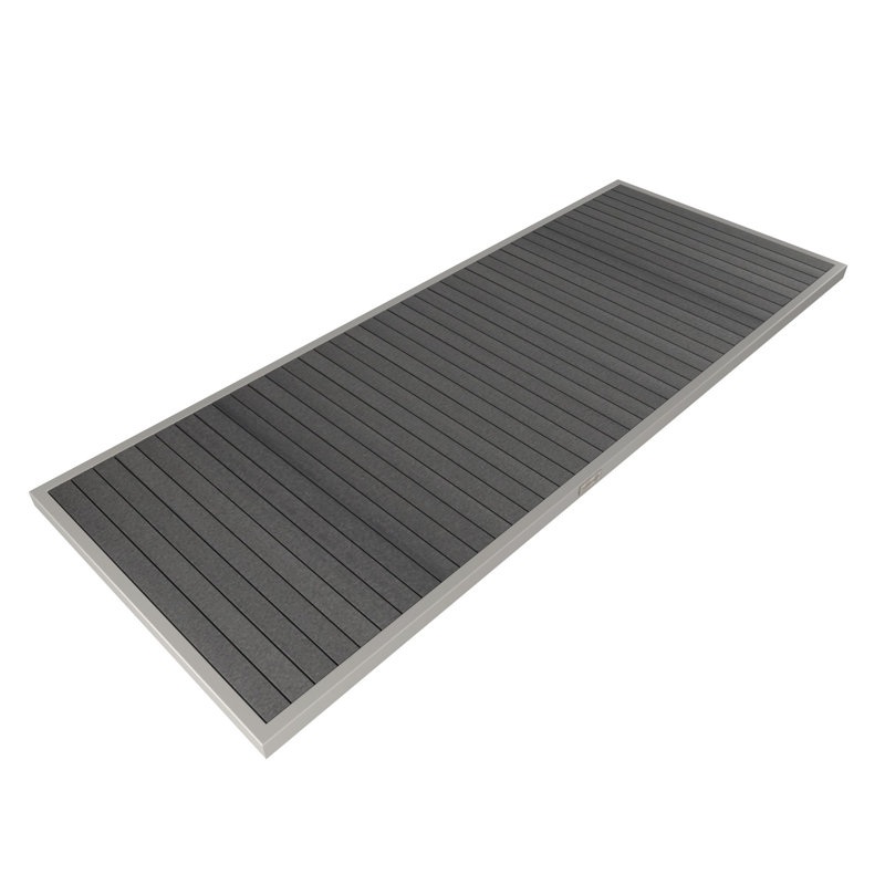 Manufactured Wood Rectangular Square Edge Table Top, 48" L x 72" D, Silver/Slate