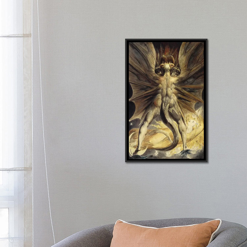 «The Great Red Dragon 1805-1810» par William Blake, reproduction d'art sur toile tendue, H 26 po x l 18 po x P 1,5 po