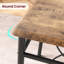 Ensemble de table de salle à manger 3 pièces pour 2 personnes - Mobilier de salle à manger carré avec 2 chaises rembourrées - Table compacte pour petit appartement ou studio - Brun rustique