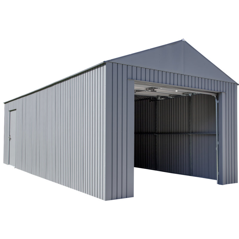 Everest Charcoal Steel Garage Kit with Roll-Up Door