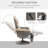 xpiyaer Manual Swivel Recliner Armchair Compact 135° Reclining Neutral Gray Faux Leather for Living Room