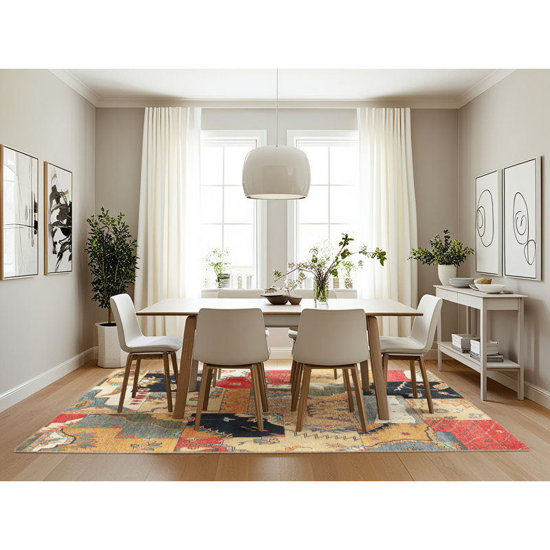 Soejima Abstract Indoor Rug, Rectangle 7' x 10'