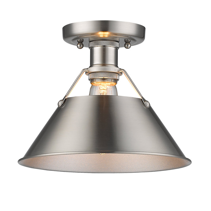 Plafonnier encastré à une lumière de 10 po Weatherford, Étain, Étain