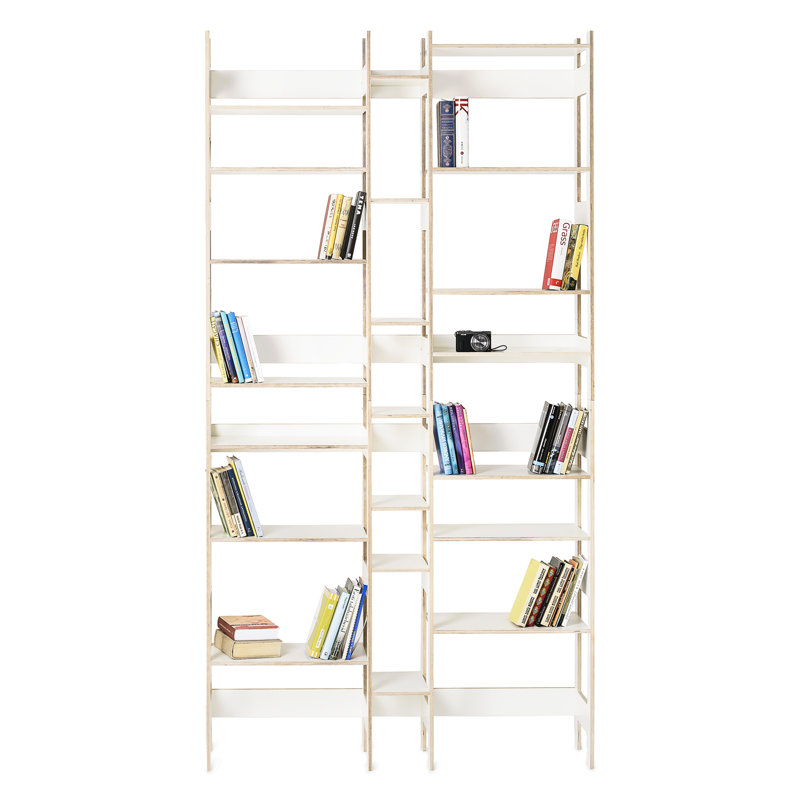 Marlenn 230cm H x 121cm W Plywood Geometric Bookcase