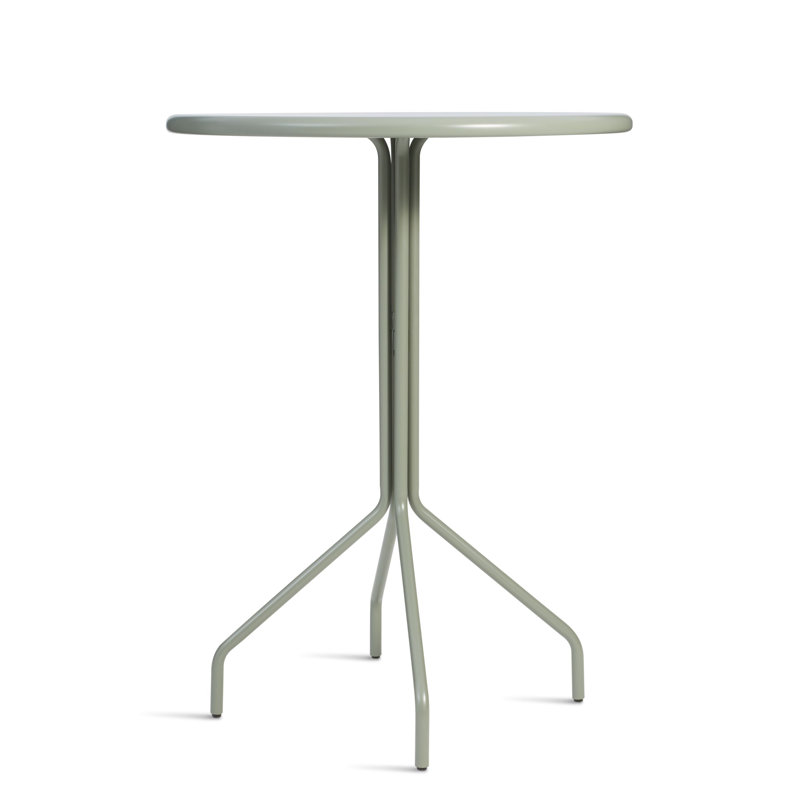 Hot Mesh Outdoor Round Bar Table, Gray Green