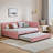 Full Size Linen Upholstered Daybed Sofa Bed With Trundle ,Wood Slats,No Box Spring Needed-1914059477
