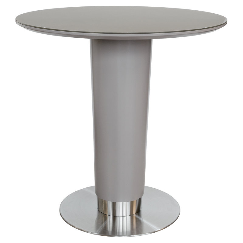Gillian Round Glass Top Dining Table, Grey