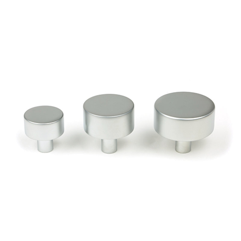 Round Knob, Satin Chrome, 4 cm