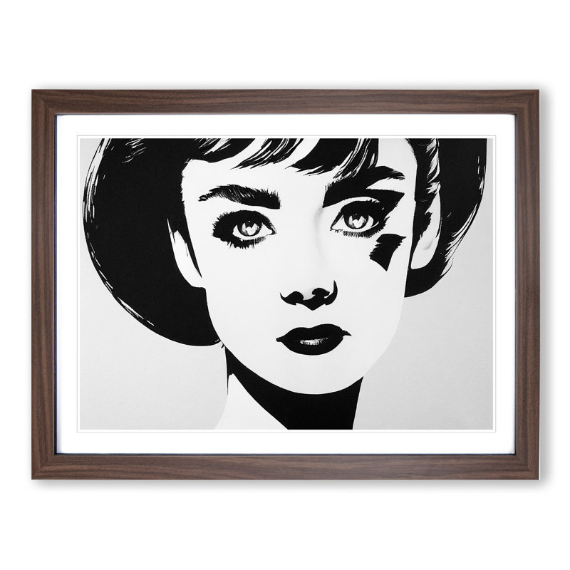 Woman - Framed Print, 34cm H x 46cm W, Walnut Framed